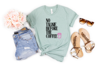 No Talkie Before The Coffee – Funny Coffee Lover Graphic Tee
