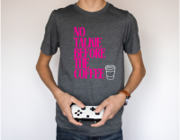 No Talkie Before The Coffee – Funny Coffee Lover Graphic Tee