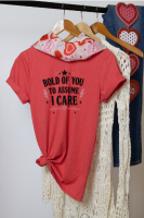 Bold Of You To Assume I Care Shirt | Funny Sarcastic Graphic Tee for Women | Retro Vintage Attitude Shirt | Unbothered Era Tee